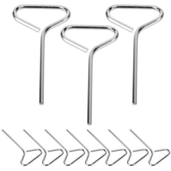 10pcs Key Allen Wrench Set for Home Use Made of Steel with Silver Color