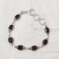 thumbnail image 3 of Garnet Gemstone Bracelet, Natural Garnet Bracelet, January Birthstone, 925 Sterling Silver jewelry, Silver bracelet, Bracelet for Wedding, Birthday Gift, Womens Bracelet Gift, Handmade Bracelet, 3 of 9