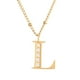 thumbnail image 1 of Collar Inicial de Mujer Letra A LuckyLy, Acero Inoxidable, Baño de Oro 18k y Zirconia Cúbica, Modelo Olga dorado UNITALLA, 1 of 8