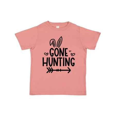 

Inktastic Happy Easter Gone Hunting with Arrow and Hearts Gift Toddler Boy or Toddler Girl T-Shirt