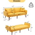 Vicluke Convertible Futon Sofa Bed, Modern Linen SplitBack Folding Sleeper Sofa Couches with