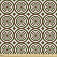 thumbnail image 2 of Ambesonne Retro Fabric by the Yard Upholstery, Circular Rings Spirals Motif, 1 Yard, Redwood and White, 2 of 5