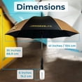 thumbnail image 2 of Breeze Life Mister Breeze – UV Sun Umbrella with Built-In Fan & Mister – Blocks 99.9% UVA/UVB Rays – Portable, Battery Powered Cooling Shade for Beach, Festivals, Outdoor Sports – Black & Gold, 2 of 9