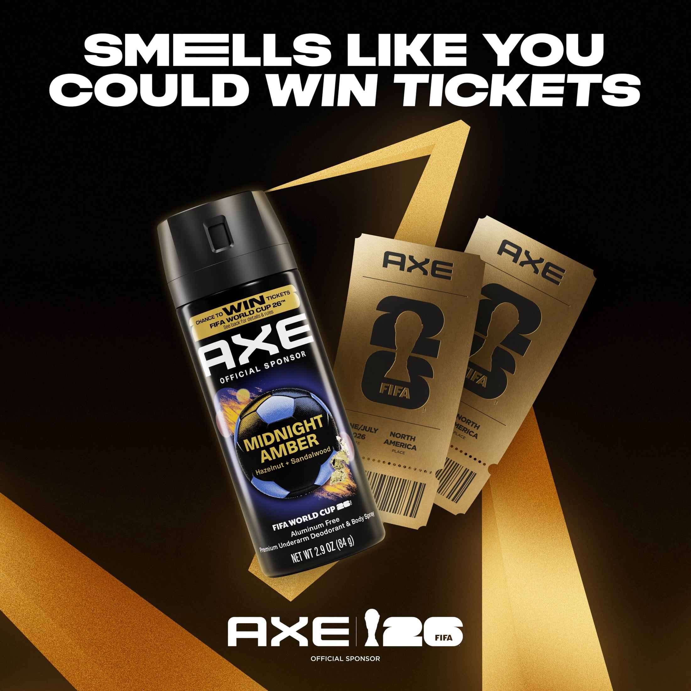 Axe Fine Fragrance Collection Body Spray 72 Hour Freshness Midnight Amber  Aluminum Free, 2.9 oz
