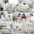 thumbnail image 6 of Botanical Flower Bedding 3 Piece Duvet Cover Set Twin Size, Plant Tree Branch Floral Spring Leaf Soft Microfiber Comforter Cover with Zipper Closure & Pillowcases, Wrinkle & FadeResistant Quilt Cover, 6 of 9