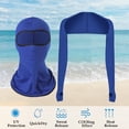 thumbnail image 2 of Cycling Face Mask Set for Women Men, Silk Sunscreen Shoulder Sleeve Two Piece Combination for Outdoor Sports, 2 of 9