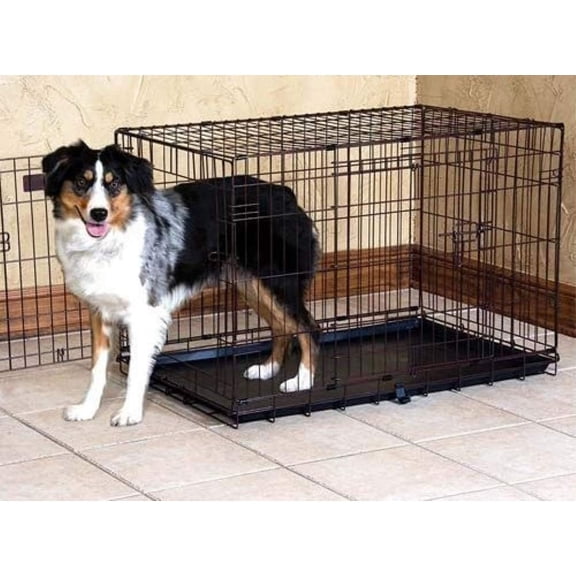 Precision Pet Products Two Door Great Crate Wire Dog Crate, 36 Inch, For Pets 50-70 lbs, With 5-Point Locking System