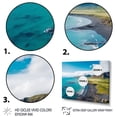 thumbnail image 4 of Designart "Icelandic Coastal Beauty Aerial View II" Oversized Beach Framed Wall Art - Coastal Green Beach & Ocean Living Room Framed Canvas Art, 4 of 7