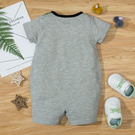 

Aayomet Rompers Baby Boy Baby Boy Girl Clothes short long Sleeve Romper Bodysuit baby boys one-piece rompers Jumpsuit Outfits Onesies Gray 9-12 Months