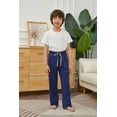 thumbnail image 4 of HiddenValor Boys Knit Cotton Pajama Lounge Pants with Pockets - Blue, X-Small, 4 of 6