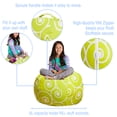 thumbnail image 3 of Posh Creations Bean Bag Stuffable Cover - Toy Organizer, Soft Cover, Kids, 3 ft, Green Swirls, 3 of 3