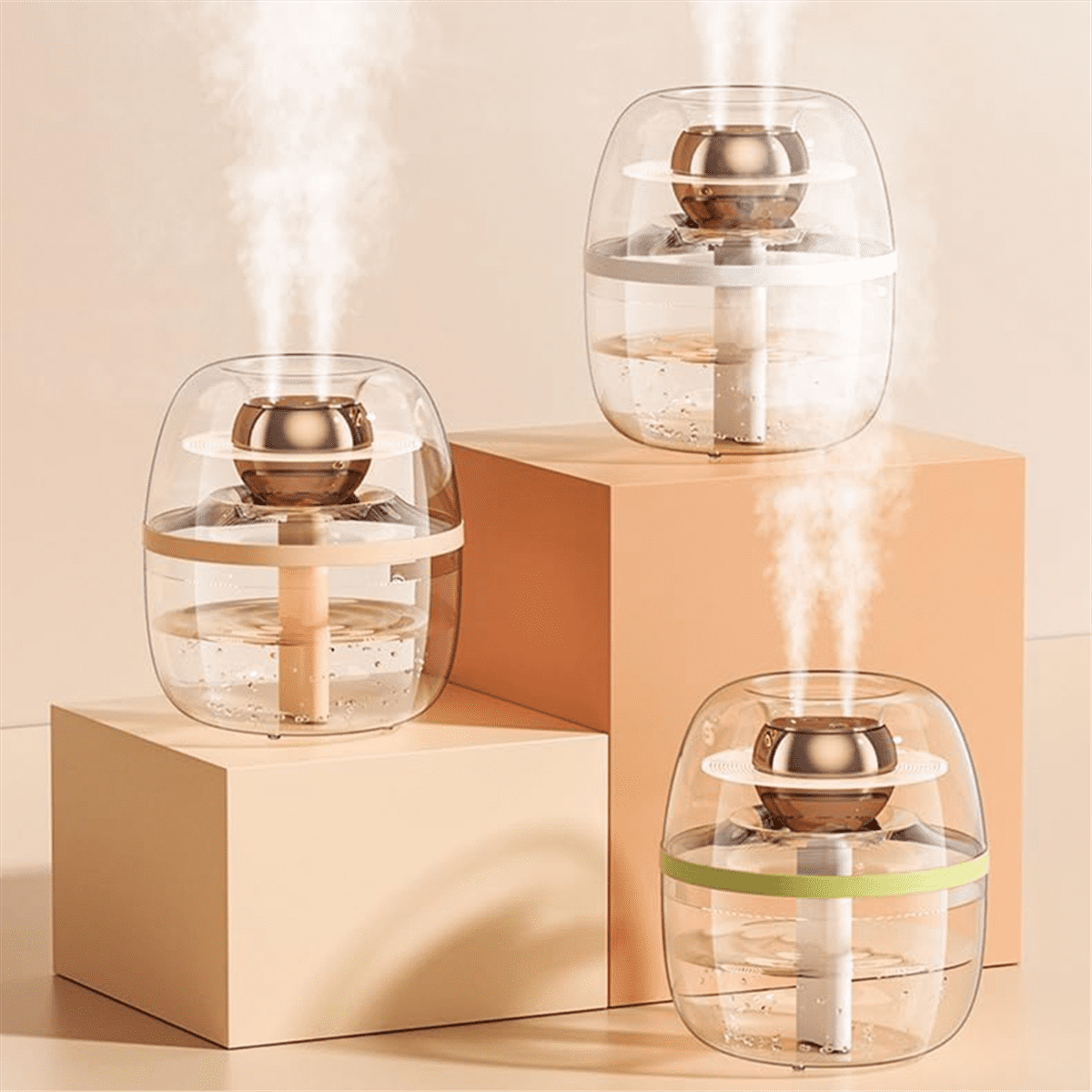 Bedroom Humidifier, Large Room Humidifier, Cool Mist Humidifier, Bedroom Large Room Desktop Air Humidifier Green,1 x humidifiers for bedroom,Green