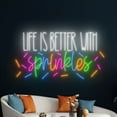thumbnail image 5 of Handmadetneonsign Life Is Better With Sprinkles Neon Sign, Sprinkles Wall Art Decor, Sprinkles Wall Decor, 5 of 5