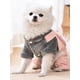 thumbnail image 4 of 1pc Pet Dog Winter Jumpsuit Love/flower Printed Two Pieces Overall With Suspenders, Warmer Cat Outfit, 4 of 4