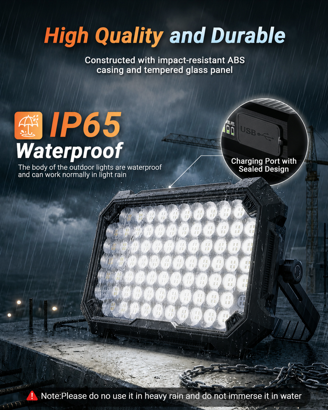 COSJM Rechargeable LED Work Light, 10,000 Lumens, Magnetic photo 5