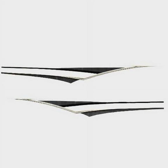 Weeres Pontoon Boat Decals U26678-01 | Black Graphic Sticker (Set of 2)