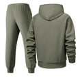 thumbnail image 5 of Kakii Men's Premium Cotton Lounge Set, Hooded Zip-Up & Jogger Pants with Knit Cuffs, Casual Comfort Wear, 5 of 6