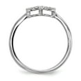 thumbnail image 2 of Solid 14k White Gold Diamond Open Round Halo Circle Ring Band Size 6.5 (.08 cttw.), 2 of 6
