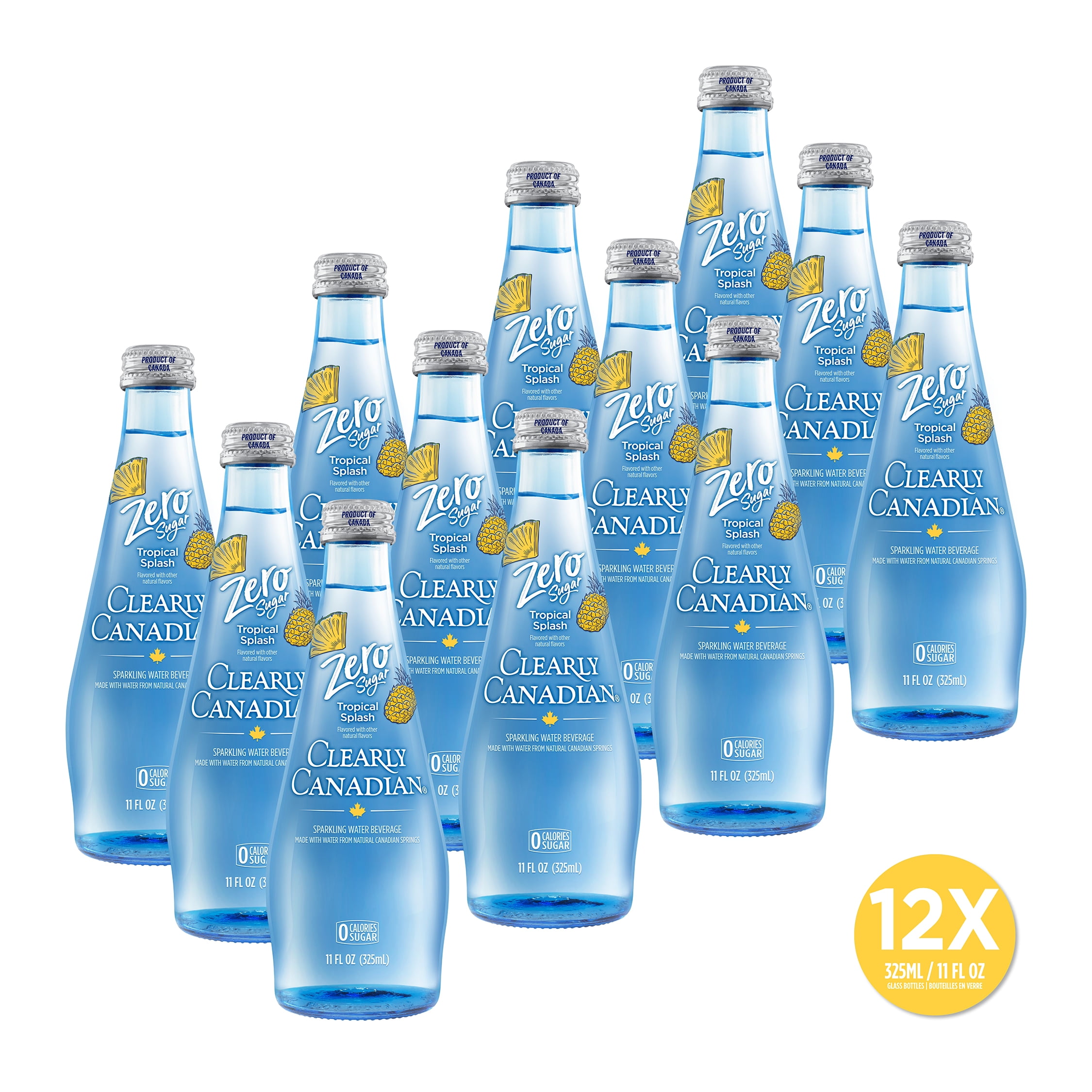 Clearly Canadian Tropical Splash Sparkling Water, 11 fl oz Bottles