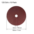 thumbnail image 2 of Uxcell 120 Grit Oxide Resin Discs Center Hole Sanding Grinding Discs Aluminum Brown 10Pcs, 2 of 4