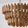 thumbnail image 3 of Capital Lighting 354441LW Ravi 4 Light 25" Wide Chandelier - Light Wood / Patinaed Brass, 3 of 6