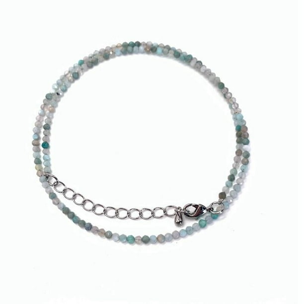 Piedra de turmalina de ágata de cuarzo de cristal natural 2-3 mm Cuentas de corte Mini collares Pulsera son adecuados para regalos de hombres y mujeres Tan Jianjun unisex