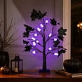 thumbnail image 4 of 2026 USB Battery Powered Light Up Table Tree, Black Artificial Decorative Tree with LED Ornament Lights, 60cm Spooky Halloween Desktop Centerpiece for Indoor Holiday Decor, 4 of 6