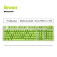thumbnail image 3 of SA Profile 108 Keys Set Keycaps for Mechanical Keyboard - Green Black Letters, 450x110x15mm, 3 of 6