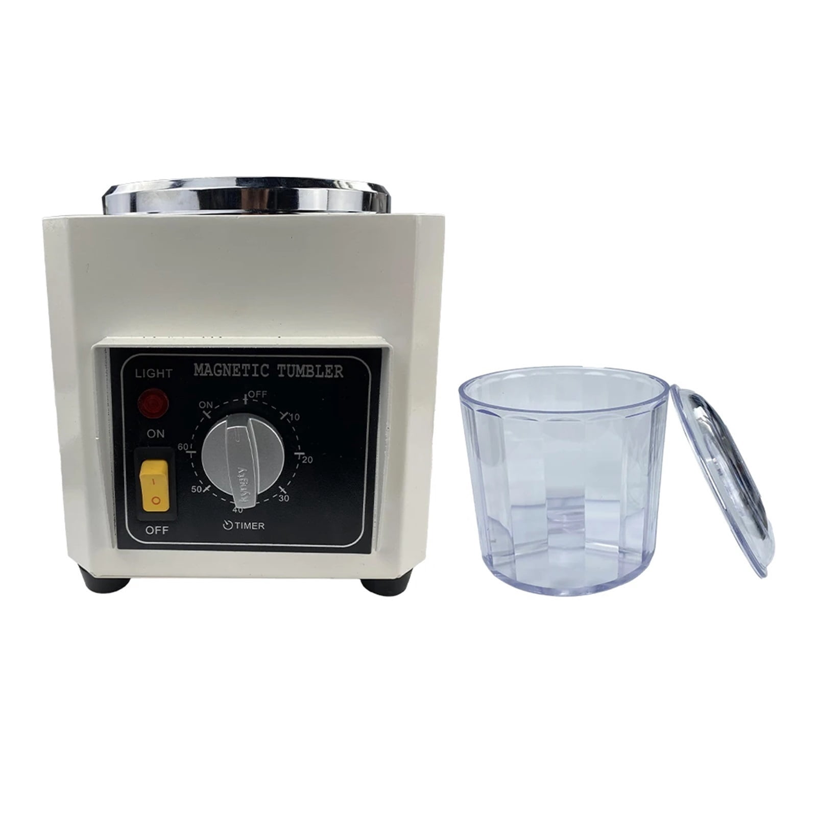 KT-90 Magnetic Polisher Tumbler AC Mini DIY Jewelry Polisher Finish Cleaning Tool ,Easy to Use