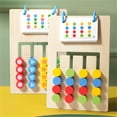 thumbnail image 4 of Educational Wooden Puzzle Toy For Kids Double Four Color Sliding Game Early Learning Brain Teaser For Toddlers Ages 3 And Up, 4 of 5