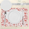 thumbnail image 3 of Ambesonne Valentines Day Place Mats Set of 4, Paisley Design, Standard Size, Red, 3 of 6
