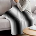 thumbnail image 3 of White Black Blanket Soft Cozy Warm Throw Blanket for Couch, Plush Fuzzy Flannel Fleece Blankets for Sofa, Modern Gradient Vertical Stripes Geometric Bed Blankets Lightweight Gifts for Women, 40"x50", 3 of 9