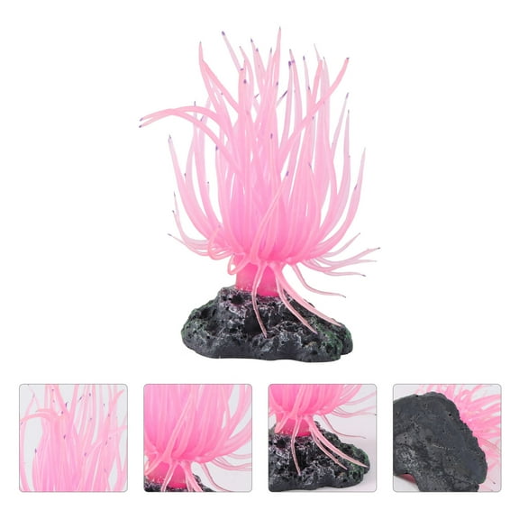 FRCOLOR Artificial Coral Fish Tank Ornament Aquarium Decoration (Pink)
