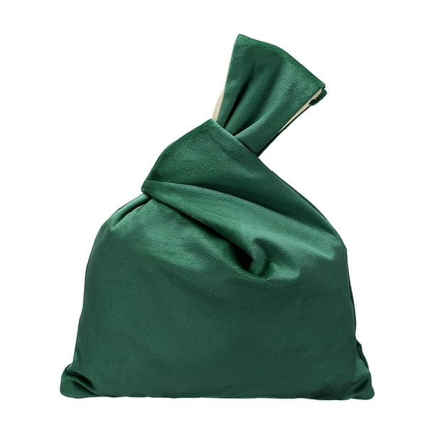 Bolso de Muñeca de Terciopelo Uxcell, Bolsa de Mano con Nudo para Mujeres, Clutch de Muñeca, Bolsa de Mano Pequeña con Nudo para Noche, Verde Oscuro