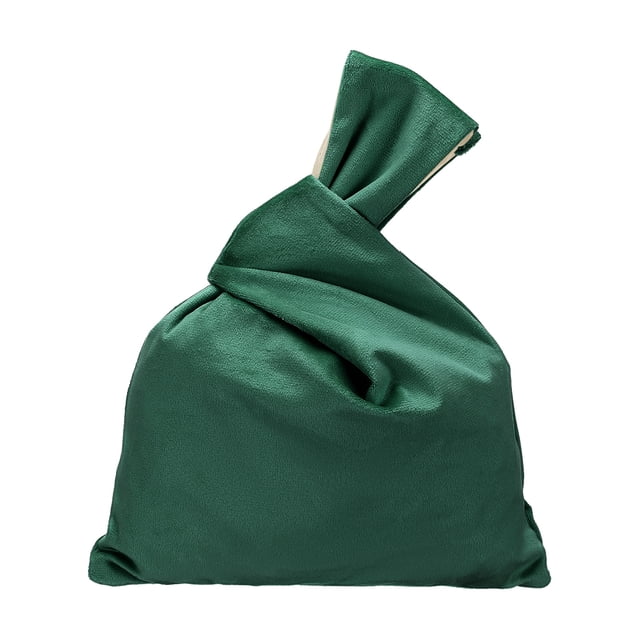Bolso de Muñeca de Terciopelo Uxcell, Bolsa de Mano con Nudo para Mujeres, Clutch de Muñeca, Bolsa de Mano Pequeña con Nudo para Noche, Verde Oscuro
