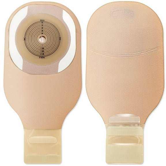 Premier Ostomy Pouch Drainable 2.5" Stoma 12"L 1pc System Beige 8901, 10 Ct