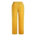thumbnail image 5 of Fabrcox Scrub Pants for Women - Straight-Leg Cargo Pants with Pockets, Scrub Pants ,Yellow M, 5 of 6