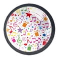 thumbnail image 1 of 4 Pcs Musical Note Gift Star Knobs for Kitchen Cabinet Cupboard Dresser Bookcase Drawer Pulls Handles Round Home Decor, 1 of 8