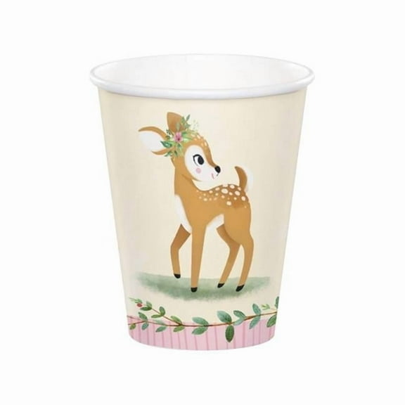 Little Deer Birthday Paper 9oz Cups(8 Cups)