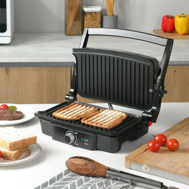 Costway Electric Panini Press Grill Sandwich Maker With Led Display &  Removable Drip Tray : Target