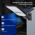 thumbnail image 4 of Luces Led Con Sensor De Movimiento De Alumbrado Público Solar Con Iluminación De Gran Angular De 180 Grados A Prueba De Agua Para Garaje De Valla De Jardín Guardurnaity HA036568-00, 4 of 6