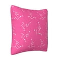 thumbnail image 2 of ZICANCN Pink Doodle Background Decorative Throw Pillow Covers, Bed Couch Sofa Decorative Knit Pillow Covers for Living Room Farmhouse 22"x22", 2 of 8