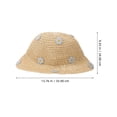 thumbnail image 2 of KAJNBN Large Brim Bucket Hat Chic Fisherman Hat for Women Sun Protection Beach Party Head Circumference 54-58cm 1Pcs, 2 of 8