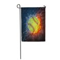 thumbnail image 1 of NUDECOR Softball Baseball Ball on Fire and Water 2D Graphics Computer Garden Flag Decorative Flag House Banner 12x18 inch, 1 of 1
