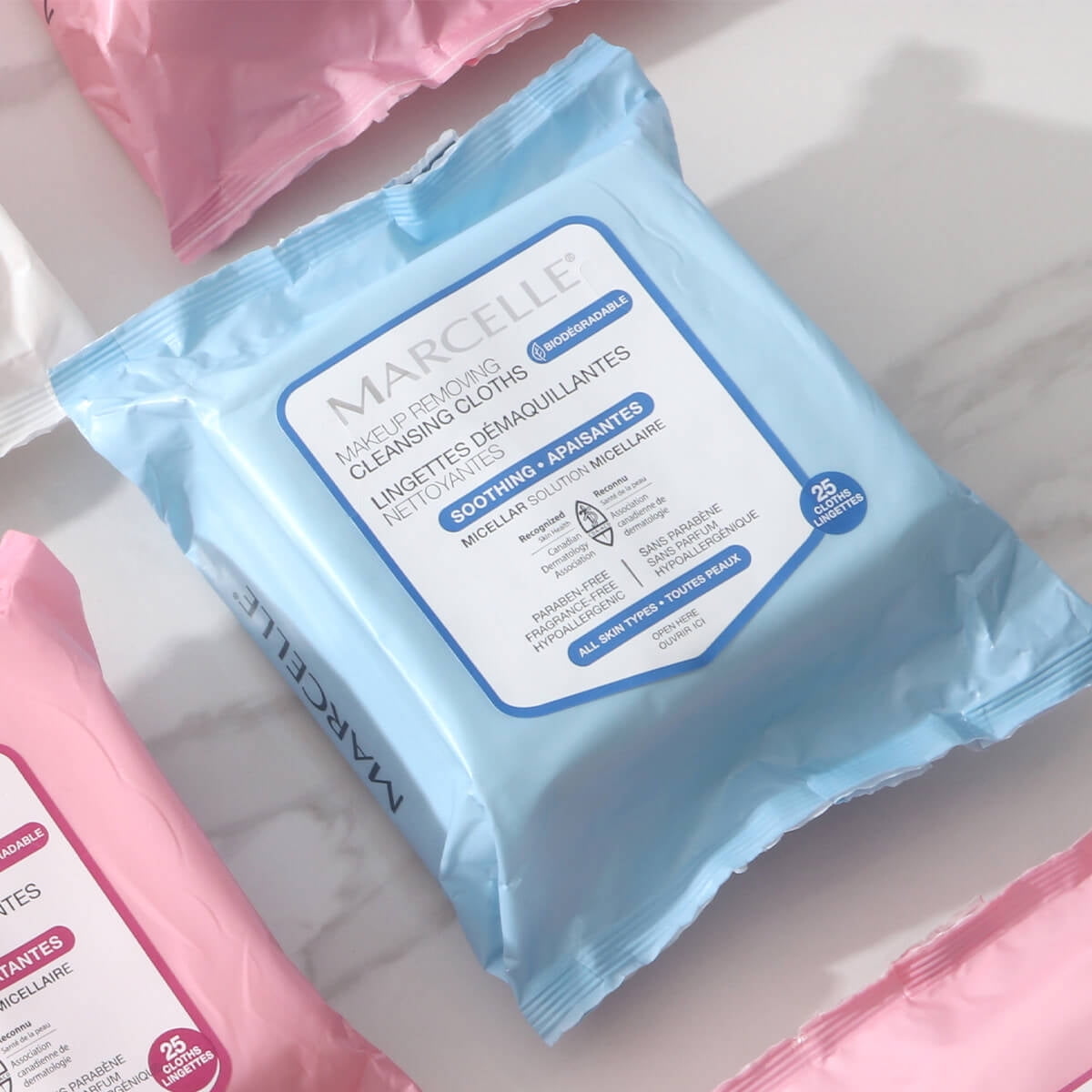 Marcelle Biodegradable and Recyclable Cleansing Cloths, 25 cloths, 40 ct