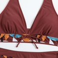 thumbnail image 3 of Women Two Piece Bikini Swimsuits Push Up Halter High Waisted Bottoms Bathing Suits, 3 of 8