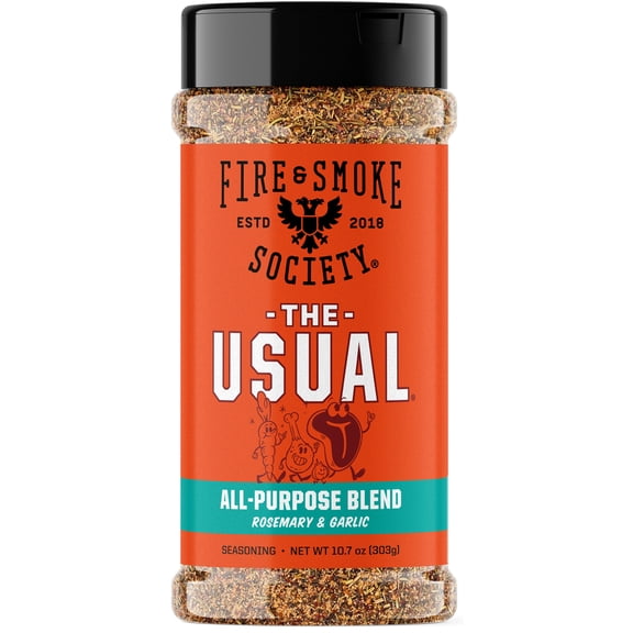 Fire & Smoke Society The Usual All Purpose BBQ Seasoning, 10.7 Ounce Mixed Spices & Seasonings