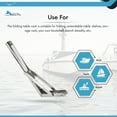 thumbnail image 6 of MARINE CITY folding shelf bracket, 304-Grade Stainless Steel, Corrosion-Resistant, Rust-Proof, Max Load 551 LB, Space-Saving, 12 Inches, for Shelves, Storage Racks, Bookshelves, Marines Pack of 1, 6 of 7