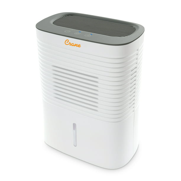 Crane 4 Pint Compact Portable Dehumidifier with 2 Settings for Small to Medium Rooms up to 300 sq. ft.