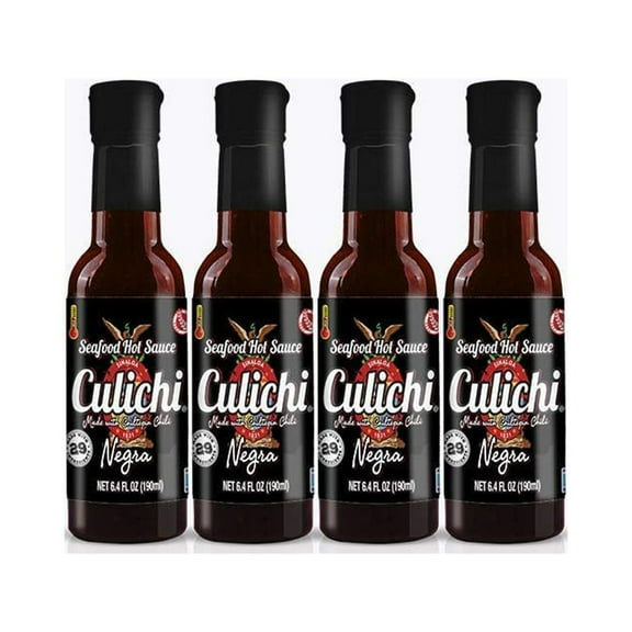 Salsa Culichi Negra/ Seafood Sause Quantity of 4 Bottles 6.4oz
